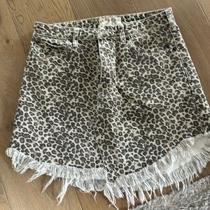 We the free camo jean  skirt